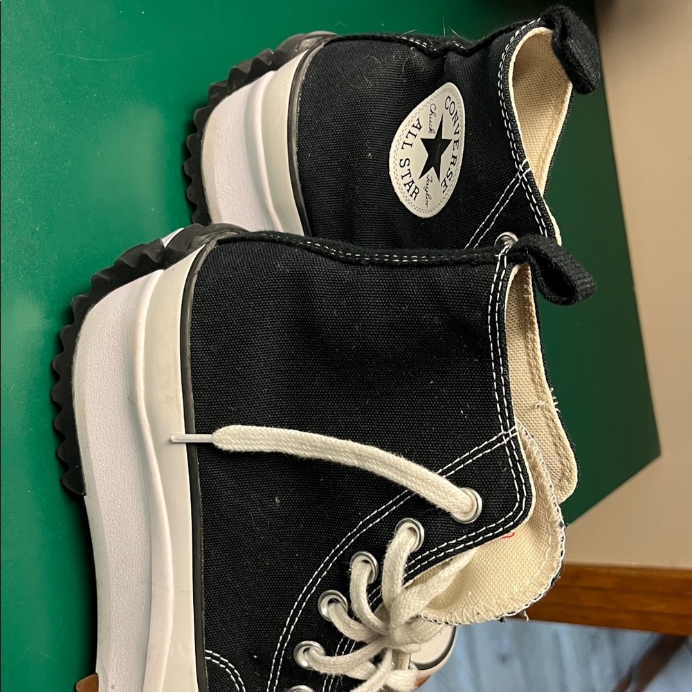 Converse Black and White Platform High-Tops